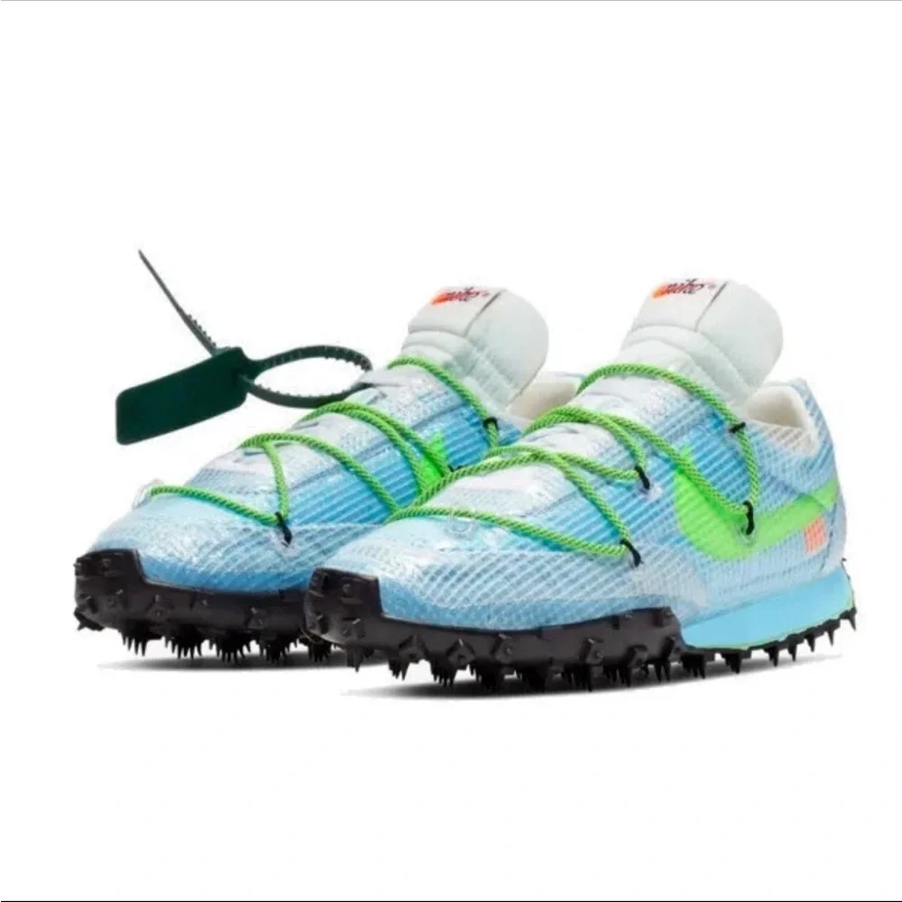 Off-White x Nike Wmns Waffle Racer 'Vivid Sky' 2019 size 10 - Picture 2 of 14